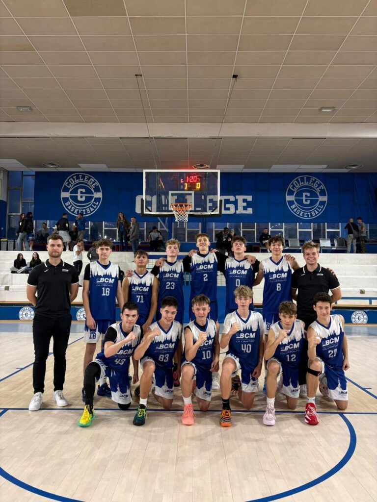 Tým BCM Olomouc U15 po turnaji EYBL v italském Borgomaneru